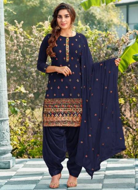Blue Colour Saheli Mrudangi New Latest Designer Festive Wear Faux Georgette Salwar Suit Collection 2026 J